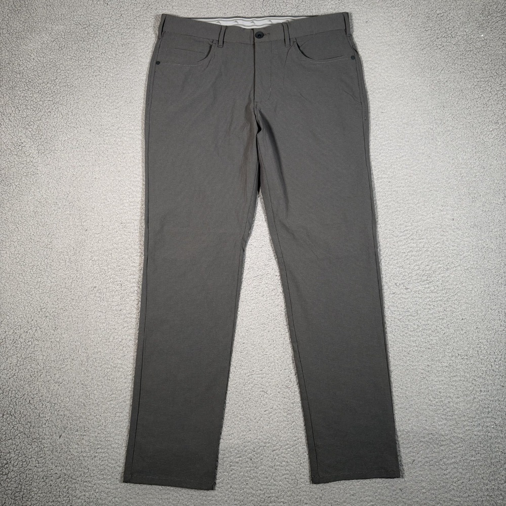 Tommy Bahama Pants Mens 34x32 Gray Performance Golf Chino Ripstop 5 Pocket Logo